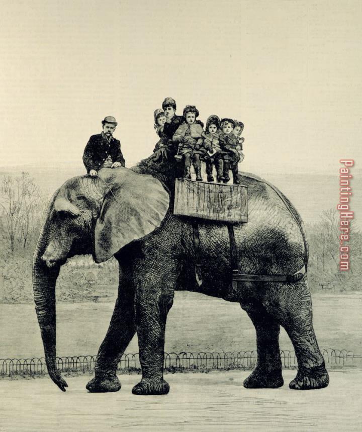 English School A Farewell Ride on Jumbo from The Illustrated London News